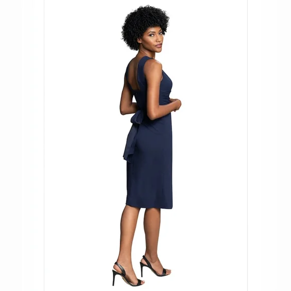 NWT Dress The Population Navy Alessia Midi Dress - Picture 2 of 10